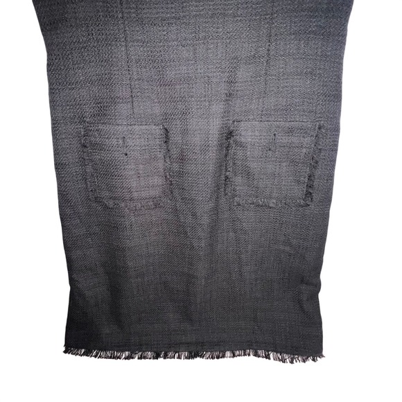 Karl Lagerfeld Paris Black shift tweed sleeveless dress size 6 *Missing Buttons* - Picture 3 of 12